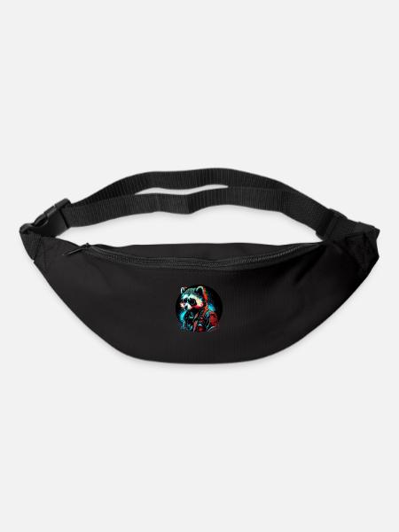 Cyber raccoon - Bum bag - black