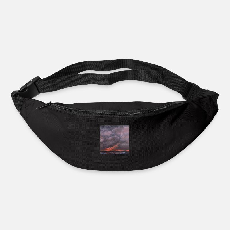 Lila Wolken - Gürteltasche - Schwarz