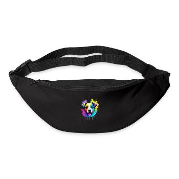 Chiot Labrador Propriétaire Labrador Retriever - Sac banane - noir - Devant