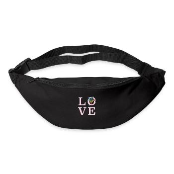 Kolibri-Liebe elegant, niedlich und farbenfroh - Gürteltasche - Schwarz - Vorne