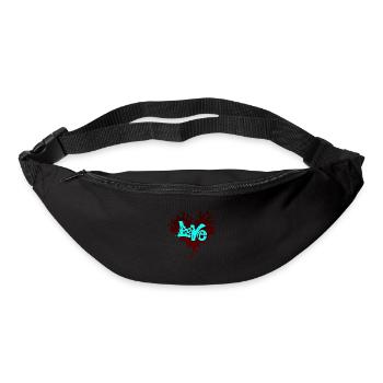 Love Happy Heart Card Valentine Vector Design Art - Bum bag - black - Front
