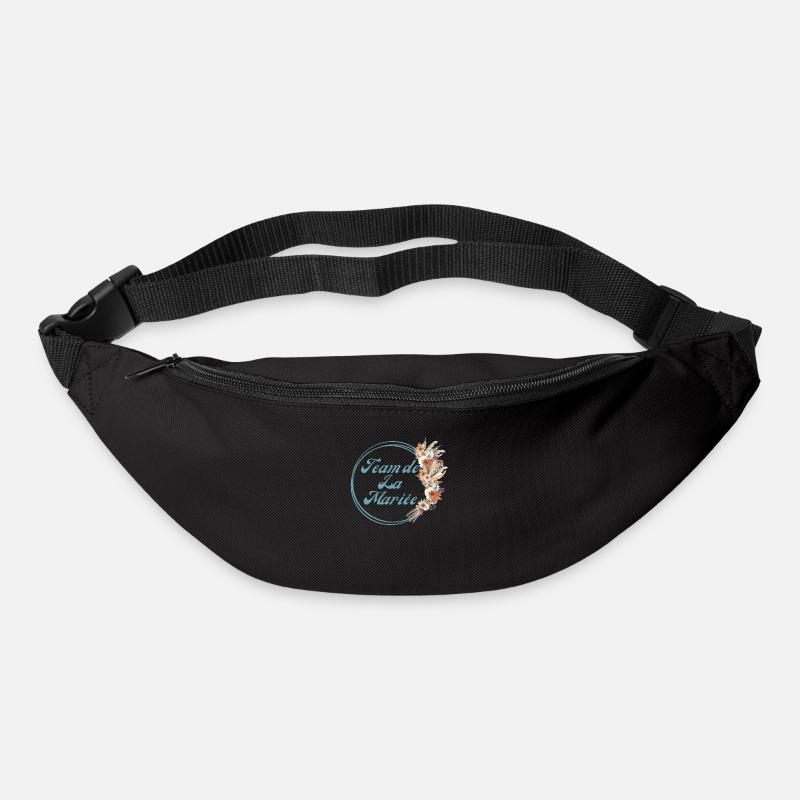team de La mariée fleur rustique -tshirt assorti - Sac banane - noir