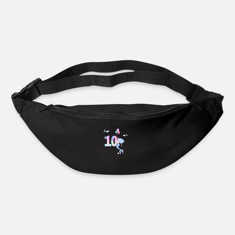 10e anniversaire sirène - Sac banane - noir