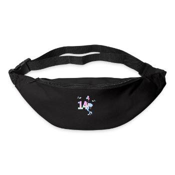 14e anniversaire sirène - Sac banane - noir - Devant