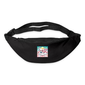 Cartoon Paar - Gürteltasche - Schwarz - Vorne