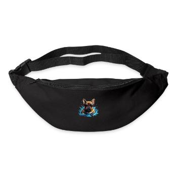 Meister im Hundeschwimmen - Gürteltasche - Schwarz - Vorne
