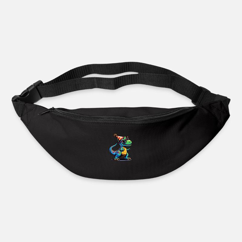 Dino de fête - Sac banane - noir