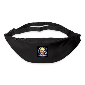 Space chick with rocket in space - Bum bag - black - Front
