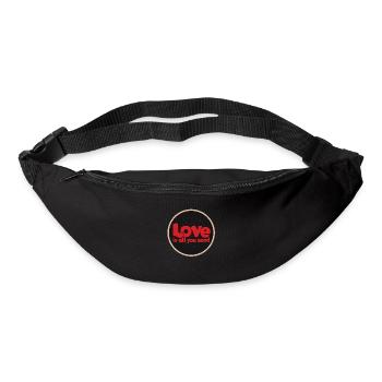 L’amour (c’est tout ce dont vous avez besoin) Œuvres d’art originales - Sac banane - noir - Devant