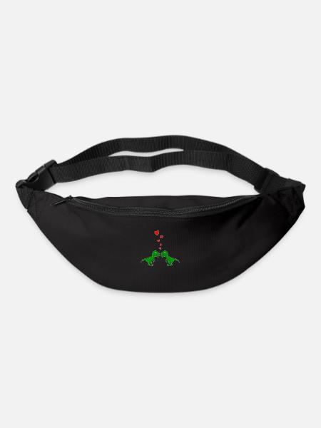 Tyrannosaurus TRex Liebespaar Liebe - Gürteltasche - Schwarz