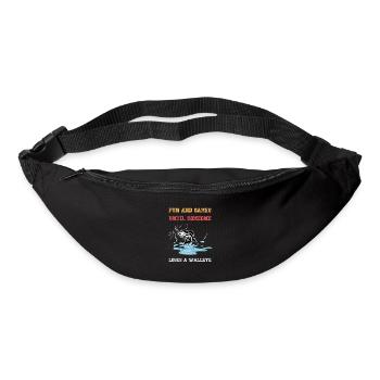 Amusement et jeux jusqu’à ce que quelqu’un perde un doré - Sac banane - noir - Devant