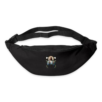 "Serene Jesus - Minimalist Christian Faith T-Shirt - Bum bag - black - Front