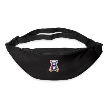 Ours en peluche / Peluche / Animal en peluche / Idée cadeau - Sac banane - noir - Devant