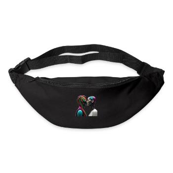 surreal kissing. love is everywhere - Bum bag - black - Front