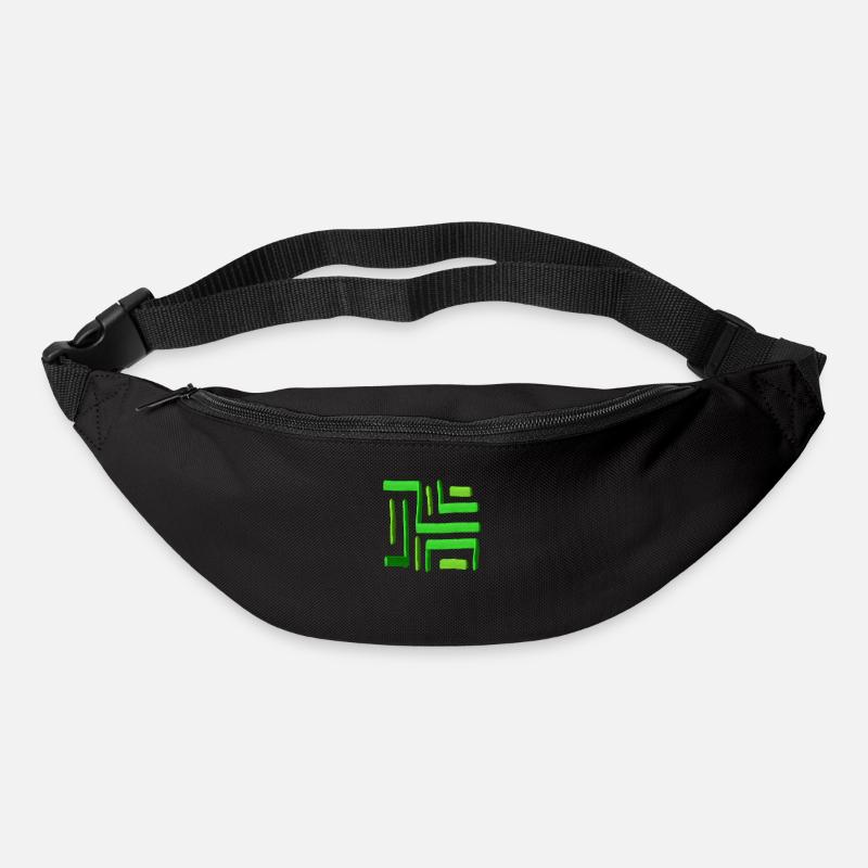 Green Paint Maze - Bum bag - black
