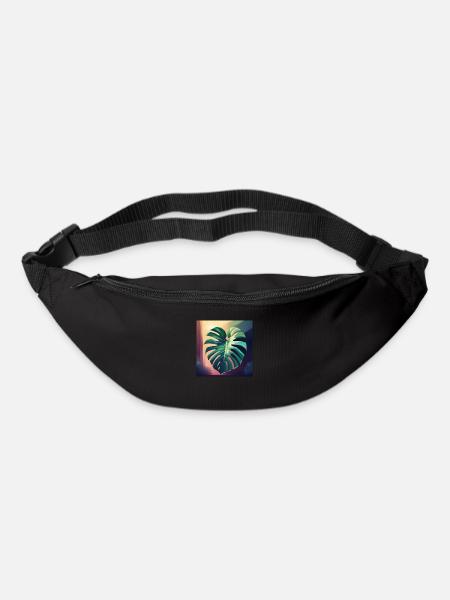Monstera Leaf - Gürteltasche - Schwarz