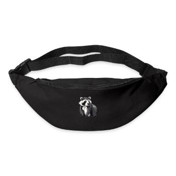 Motif de raton laveur élégant pour les amoureux de la nature - Sac banane - noir - Devant