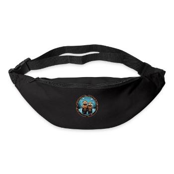 Friends Two otters in love in the water - Bum bag - black - Front