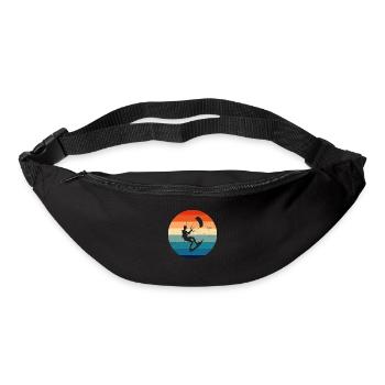 Women Kiting Kitesurfer Kitesurfing Kite Kitesurf - Bum bag - black - Front