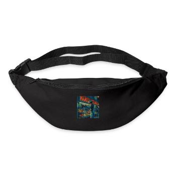 80s anime teen calming high quality fashion print - Bum bag - black - Front