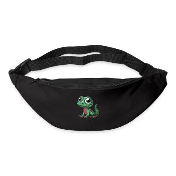 Lézard - Sac banane - noir - Devant