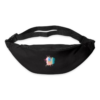 Attention - Colored Beach Paint Style - Bum bag - black - Front