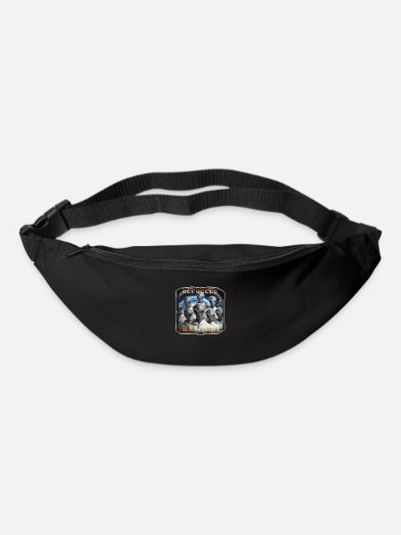 Out of Space - Refugees Welcome Design - Version 4 - Gürteltasche - Schwarz
