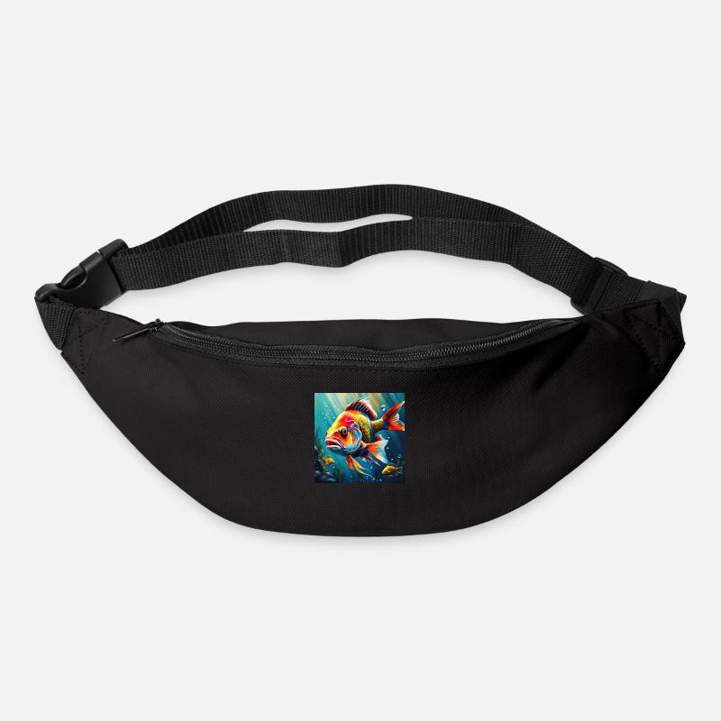 Poisson coloré - Sac banane - noir