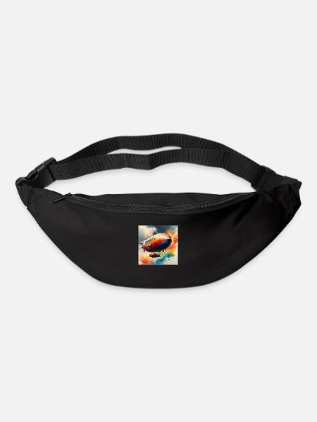 Zeppelin farbig - Gürteltasche - Schwarz