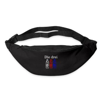 Die Drei Flaschen - hell - Gürteltasche - Schwarz - Vorne