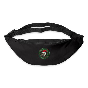 Hérisson de Noël - Sac banane - noir - Devant