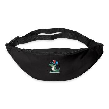 Crocodile with Basecap and Sunglasses - Krokodil - Gürteltasche - Schwarz - Vorne