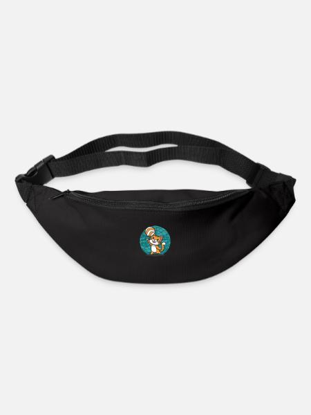 Katzen-Volleyballspieler - Gürteltasche - Schwarz