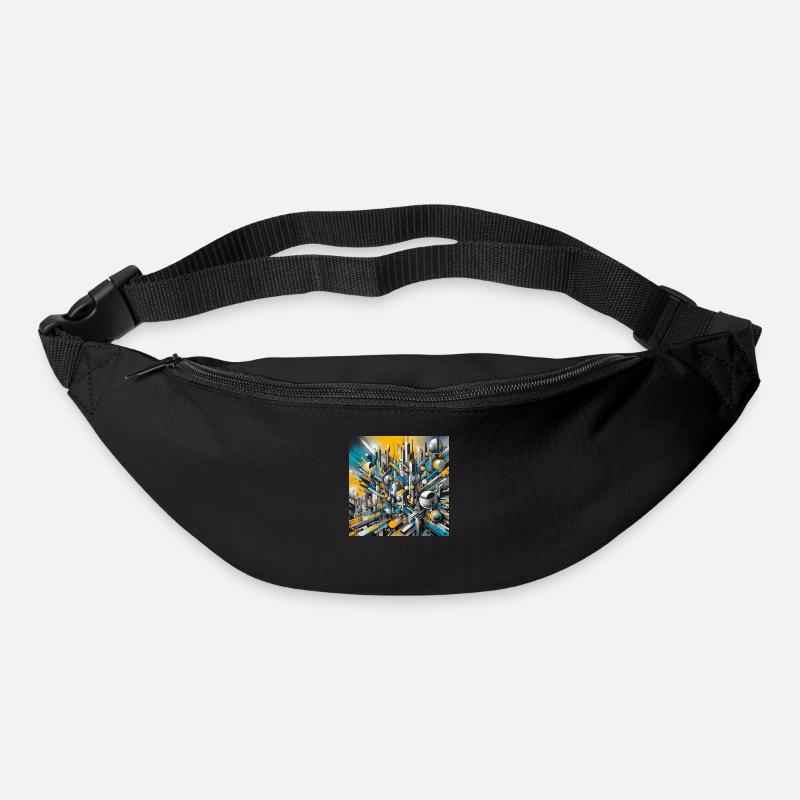 Gelb abstrakt - Gürteltasche - Schwarz