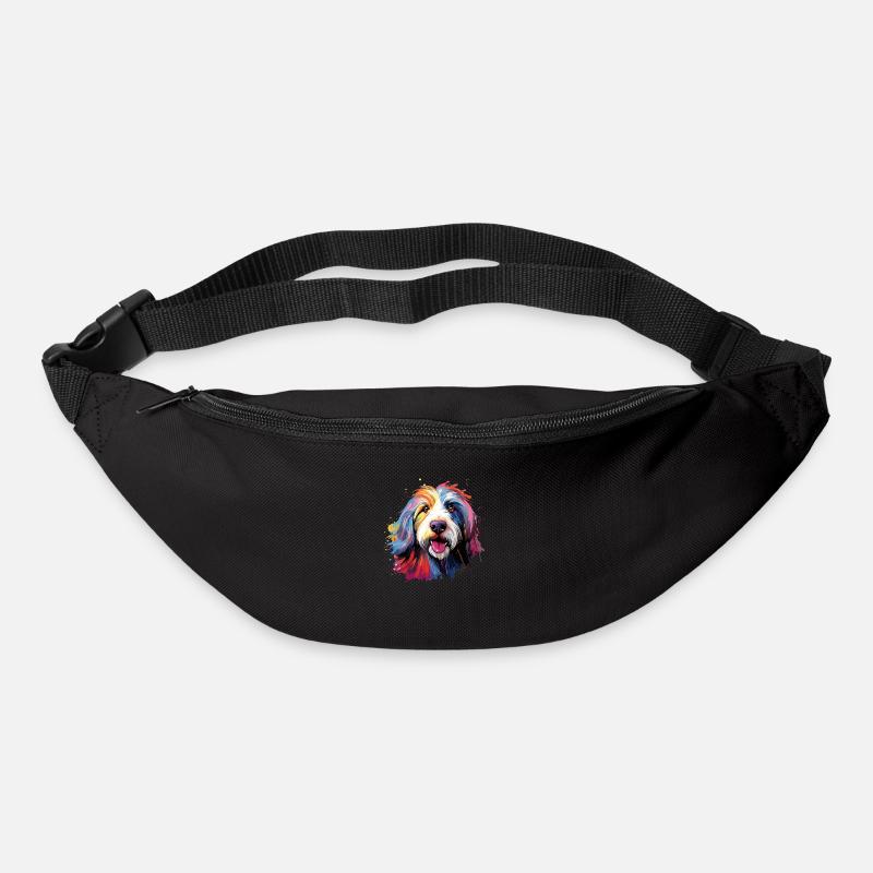 Bearded Collie 01 - Gürteltasche - Schwarz