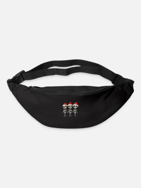 Drôle de Noël squelette - Sac banane - noir