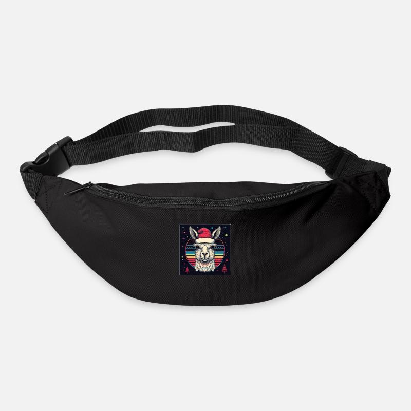 Alpaca X-Mas - Bum bag - black