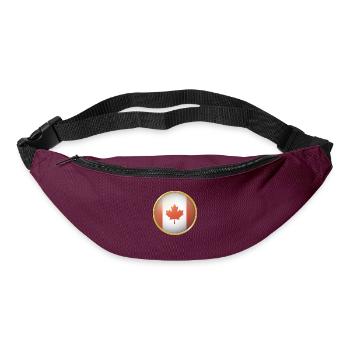 Kanada Emblem - Gürteltasche - Burgunderrot - Vorne