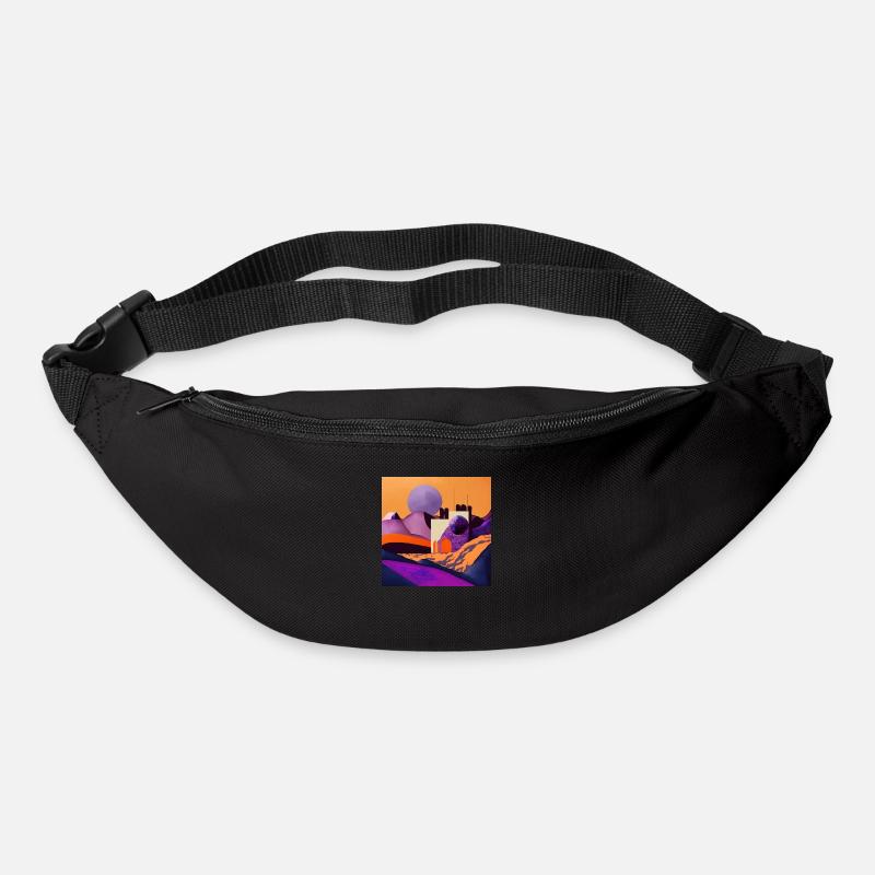 Lune violette - Sac banane - noir