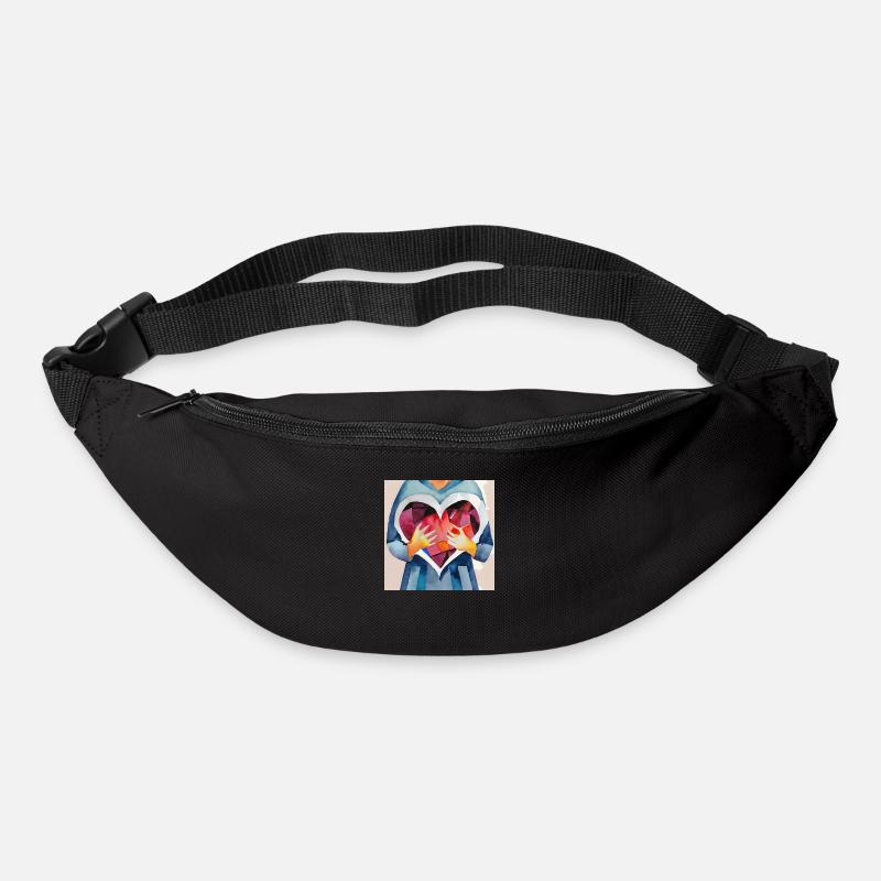Von ganzem Herzen - Gürteltasche - Schwarz