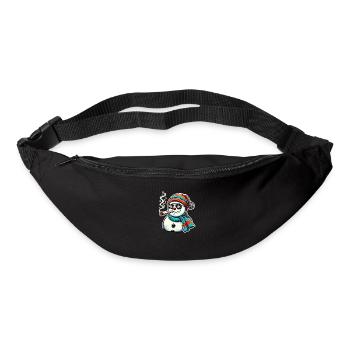Stoner Snowman Winter Christmas Hemp - Bum bag - black - Front