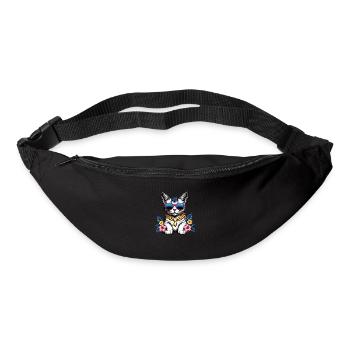 Vacances pour chat Vacances pour chat Vacances pour chat Hawaï Île Mer - Sac banane - noir - Devant