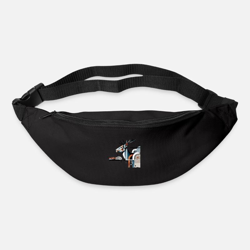 Modern Hirsch Design #1 - Gürteltasche - Schwarz