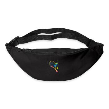 Raquette de tennis colorée - Sac banane - noir - Devant