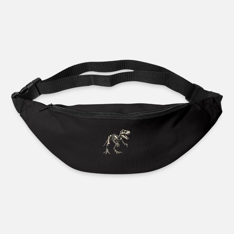 T-Rex Skelett Dinosaurier Dino - Gürteltasche - Schwarz