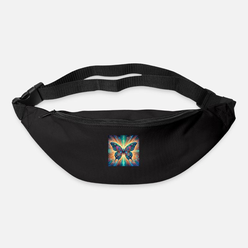 Krafttier Schmetterling - Gürteltasche - Schwarz