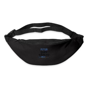 futur papy gâteau - Sac banane - noir - Devant