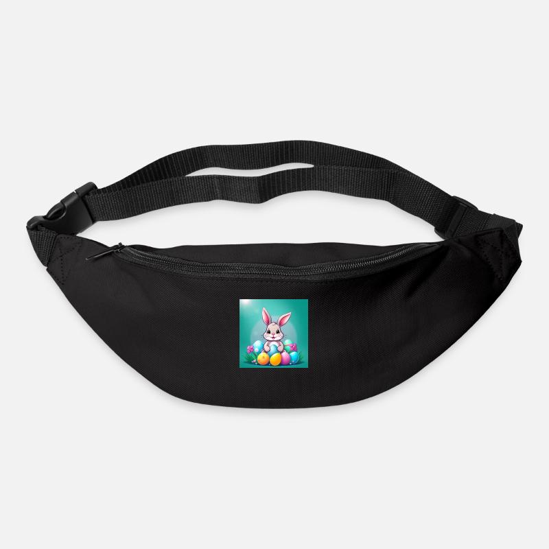 Osterzauber: Hase & Ei - Gürteltasche - Schwarz