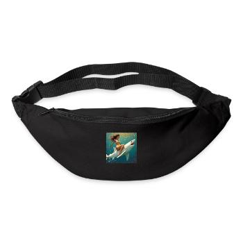 Balade avec requin - Sac banane - noir - Devant