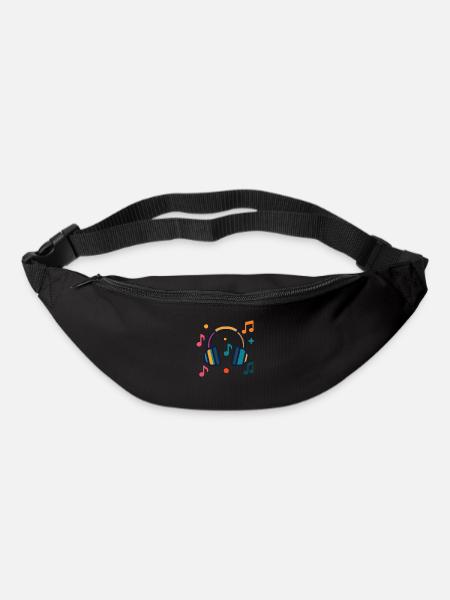 Headphones And Notes - Bum bag - black